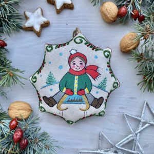 Сувенір зірка різдвяна "Катання на санях"