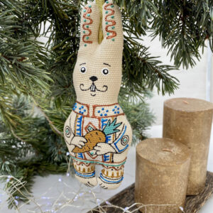 Сувенір ванільний текстильний "Зайчик побігайчик"