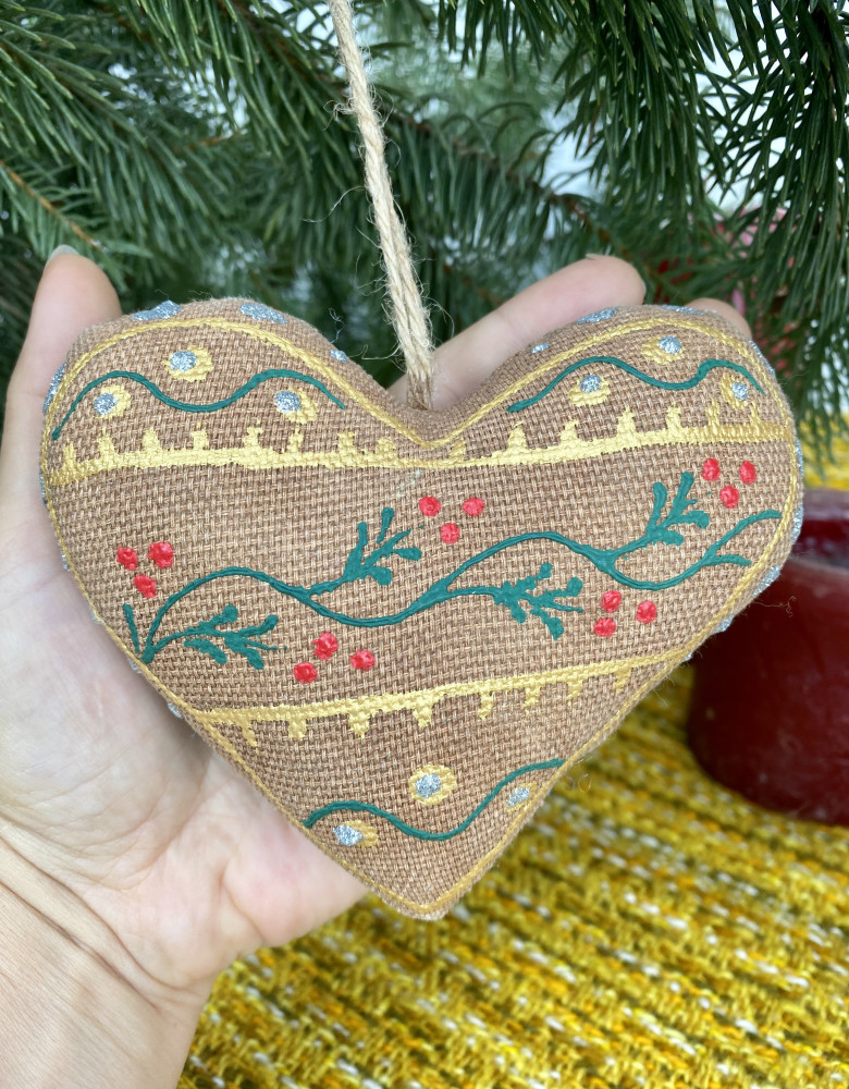 Серце кавове з мишками на фоні неба - Зображення 3