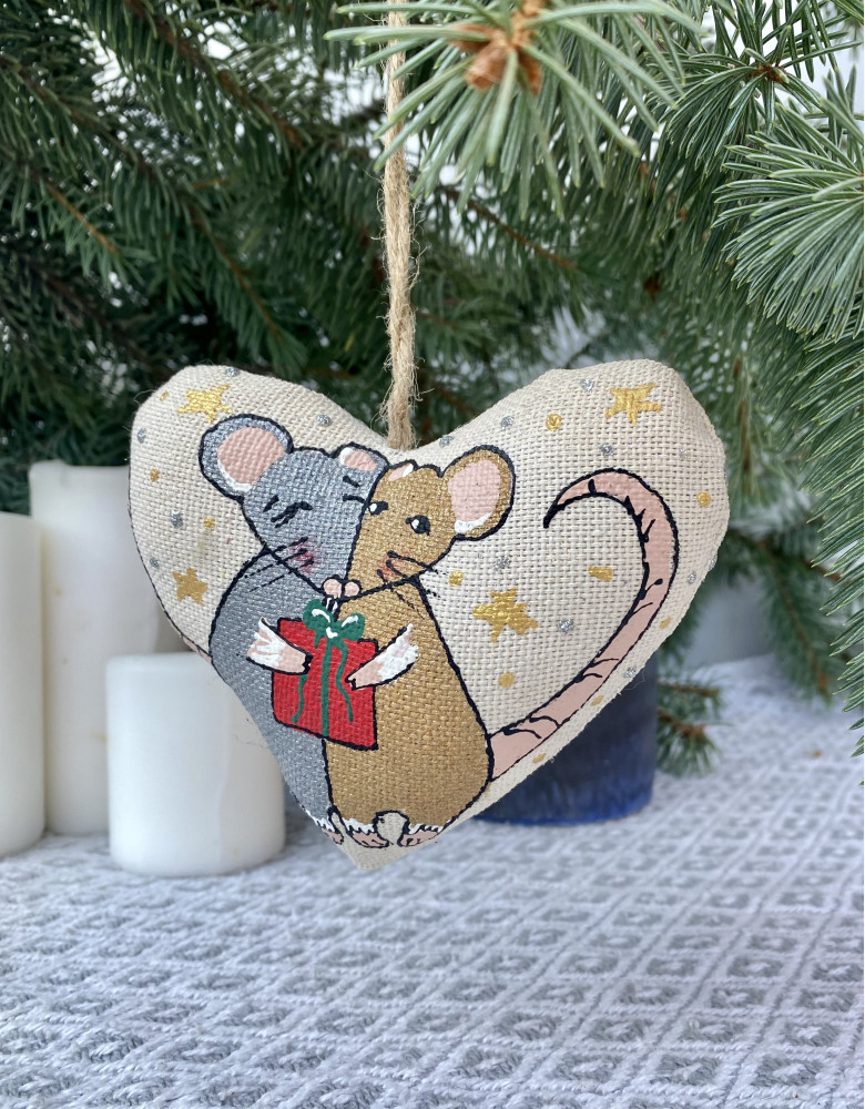 Серце ванільне з щуриками - Зображення 4