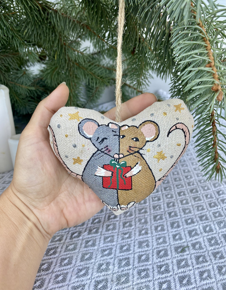 Серце ванільне з щуриками - Зображення 2