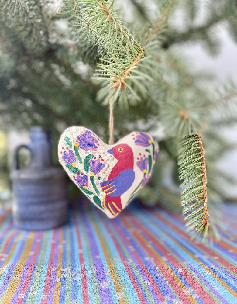 Сувенір ванільний "Серце з рожевою пташкою" - Зображення 4