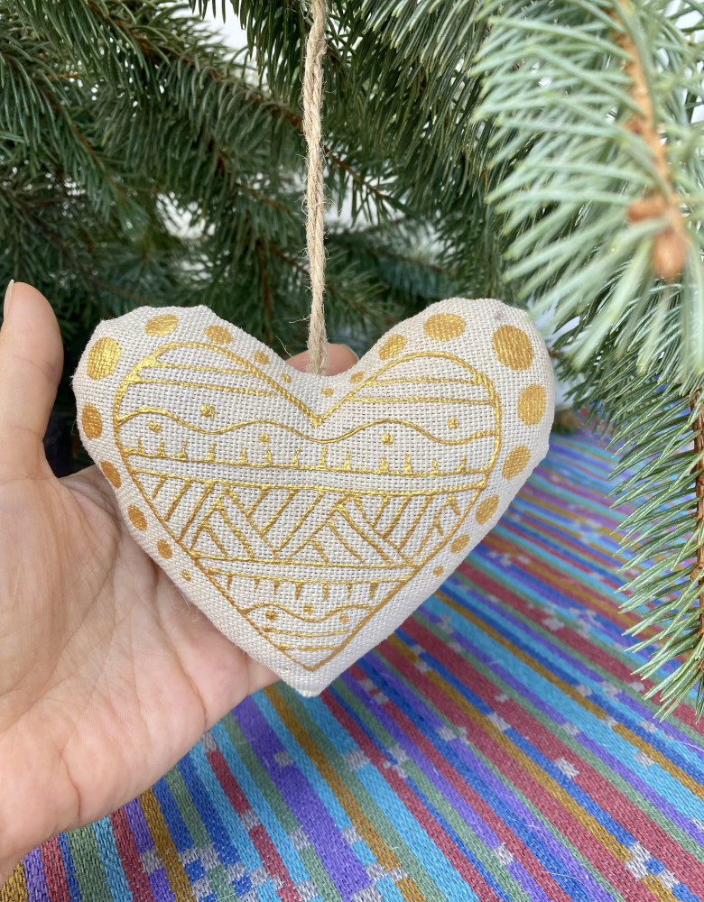 Сувенір ванільний "Серце з рожевою пташкою" - Зображення 3