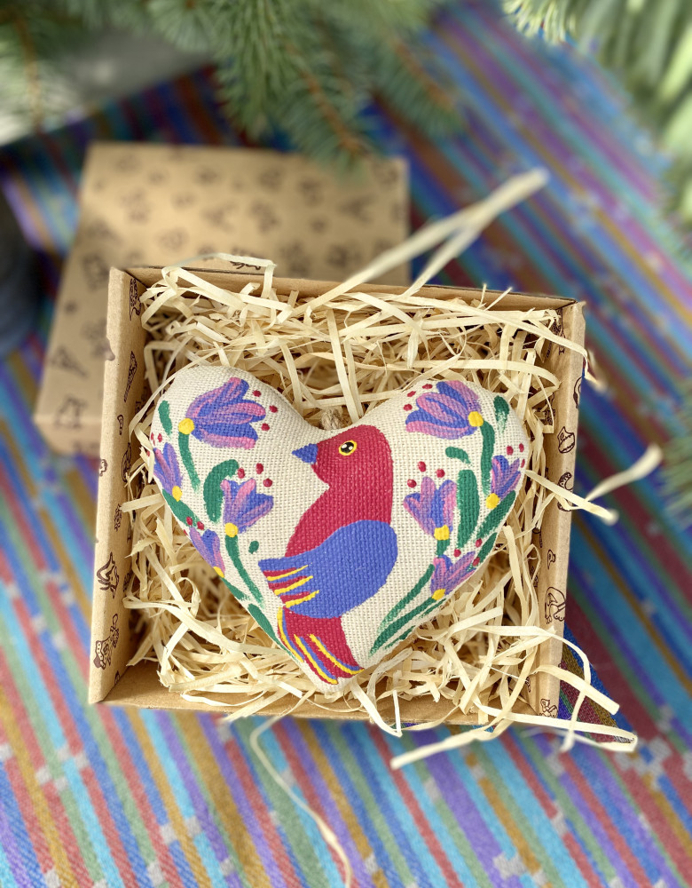 Сувенір ванільний "Серце з рожевою пташкою" - Зображення 5