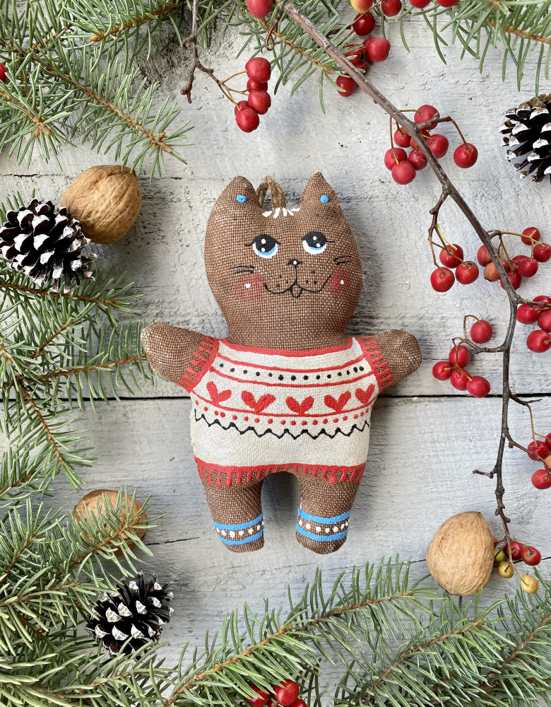 Сувенір кавовий ароматизований "Котеня в сведрі з сердечками" - Зображення 2