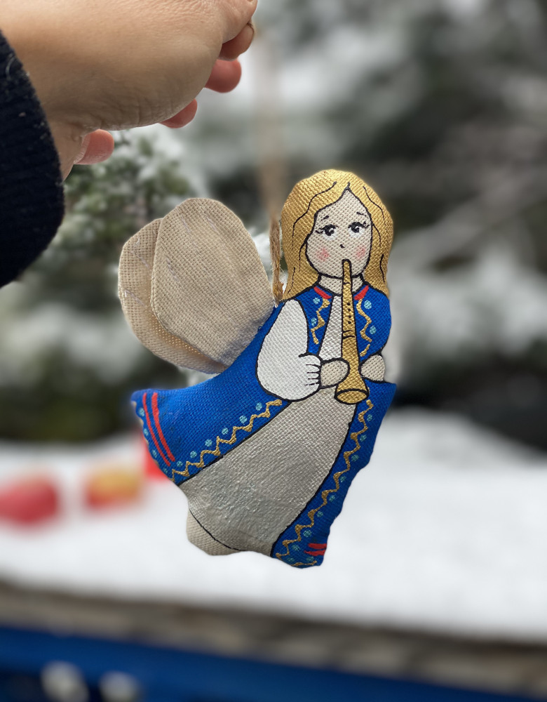 Сувенір "Ванільний янгол з сопілкою" - Зображення 2