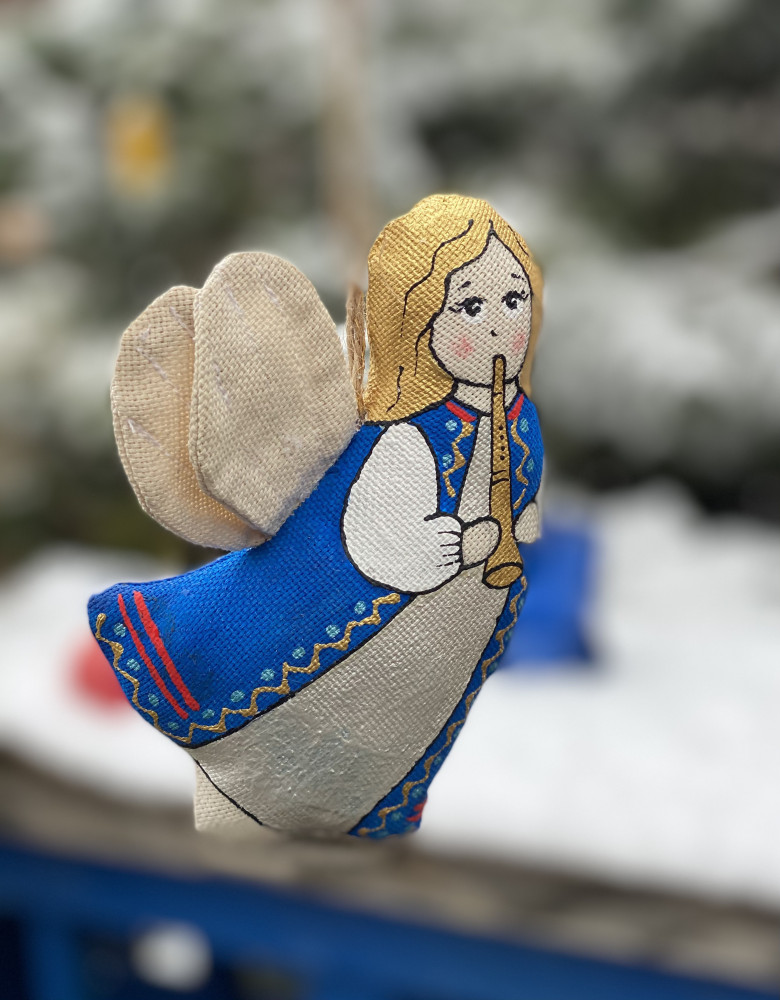 Сувенір "Ванільний янгол з сопілкою" - Зображення 3