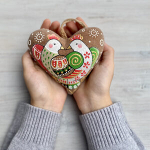 Сувенір кавовий ароматизований "Серце з пташками"