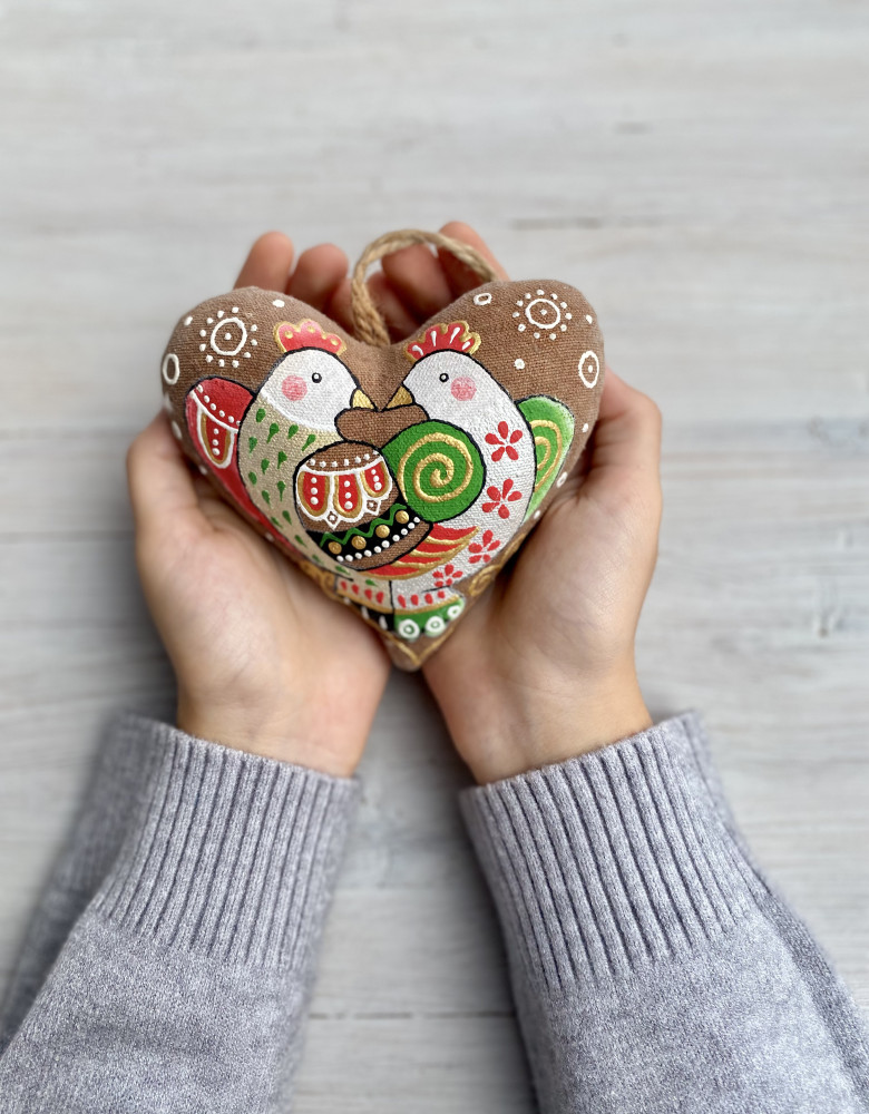 Сувенір кавовий ароматизований "Серце з пташками"