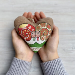 Сувенір кавовий ароматизований"Серце з равликами"