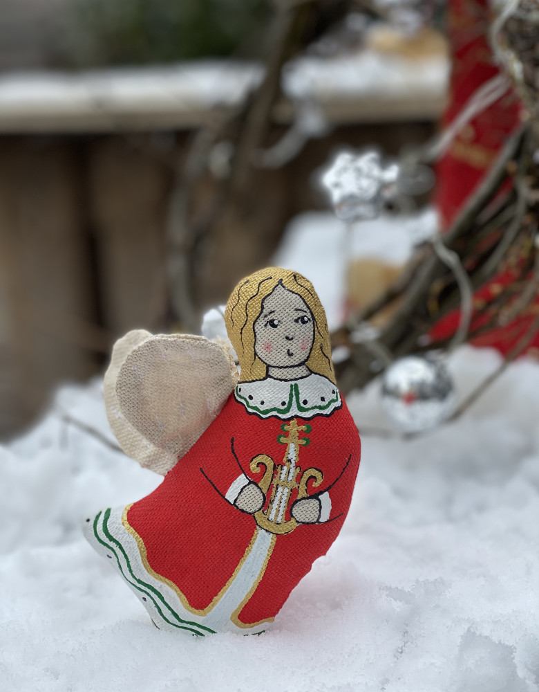 Сувенір "Ванільний янгол з лірою" - Зображення 2