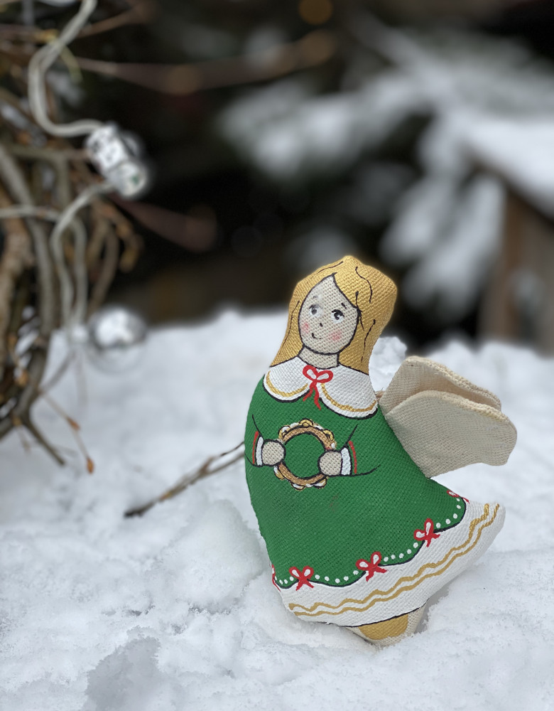 Сувенір "Ванільний янгол з бубном" - Зображення 4