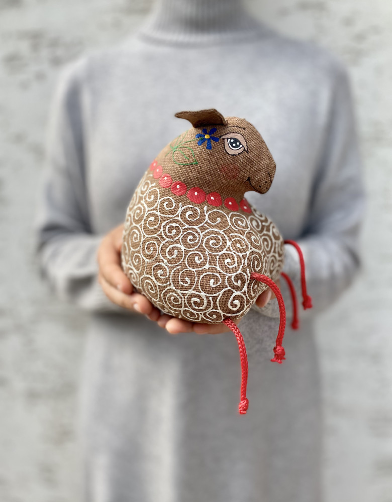 Сувенір кавовий ароматизований "Вівця в намисті" - Зображення 3