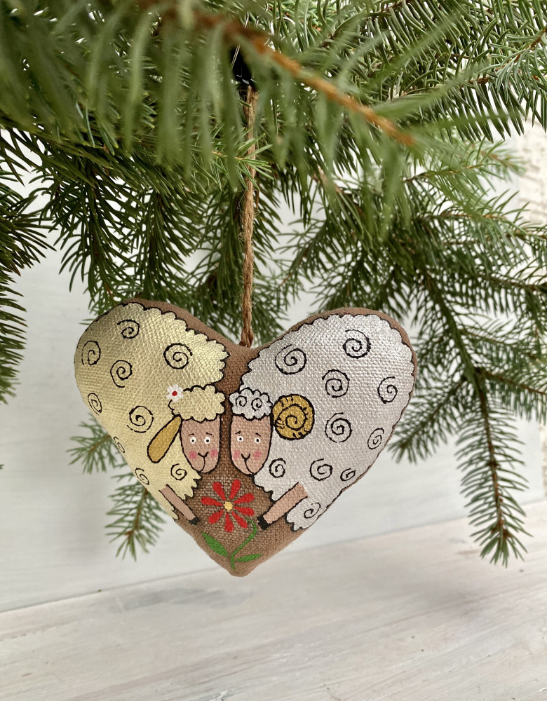 Сувенір кавовий ароматизований "Серце з овечками" - Зображення 5