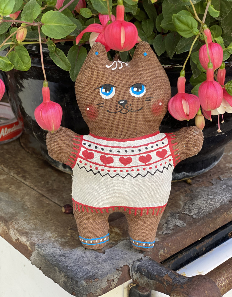 Сувенір кавовий ароматизований "Котеня в сведрі з сердечками" - Зображення 5