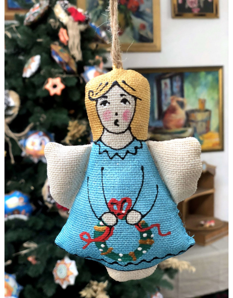 Сувенір ванільний ароматизований "Янгол з різдвяним віночком" - Зображення 3