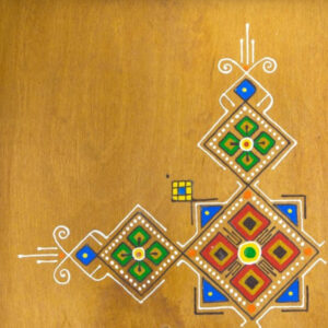 Коробка з фанери 32*32 світла графічна