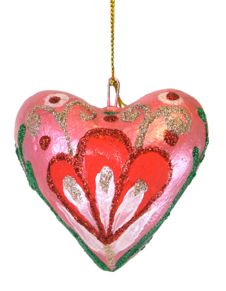 Ялинкова прикраса " Серце казкове рожеве " (скульптура) - Зображення 5