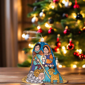 Сувенір дзвоник текстильний "Пастухи" ( кавовий ароматизований )