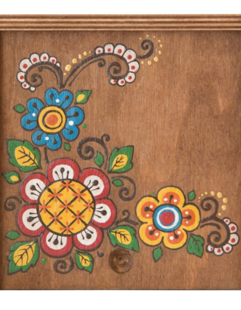 Коробка з фанери 14*14 темна з пташкою - Зображення 2