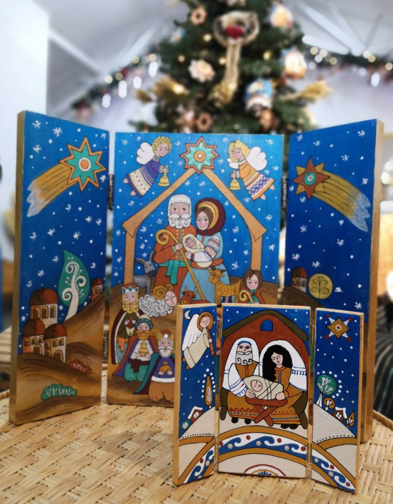 Шопка дерев'яна "Триптих" (велика) - Зображення 4