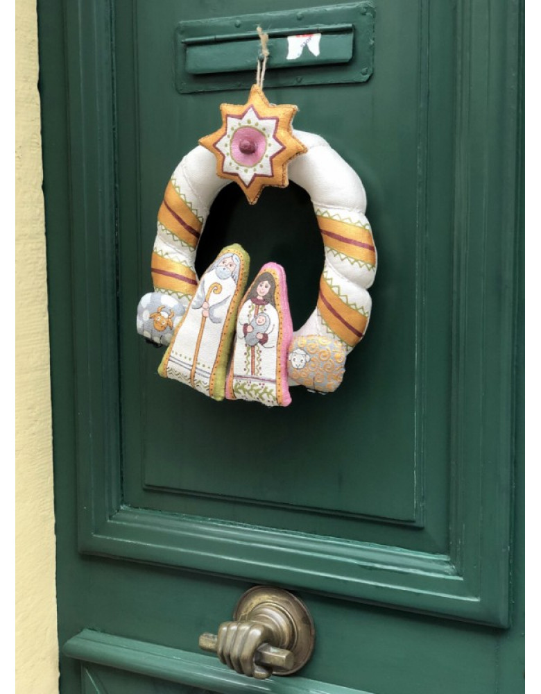 Різдвяний віночок «Свята родина» срібний - Зображення 3