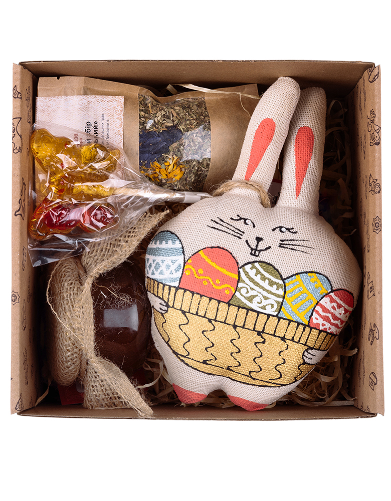 Великодній набір "Зайчик з гостинцями"