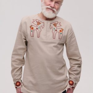 Сорочка з хлястиками «Коні»