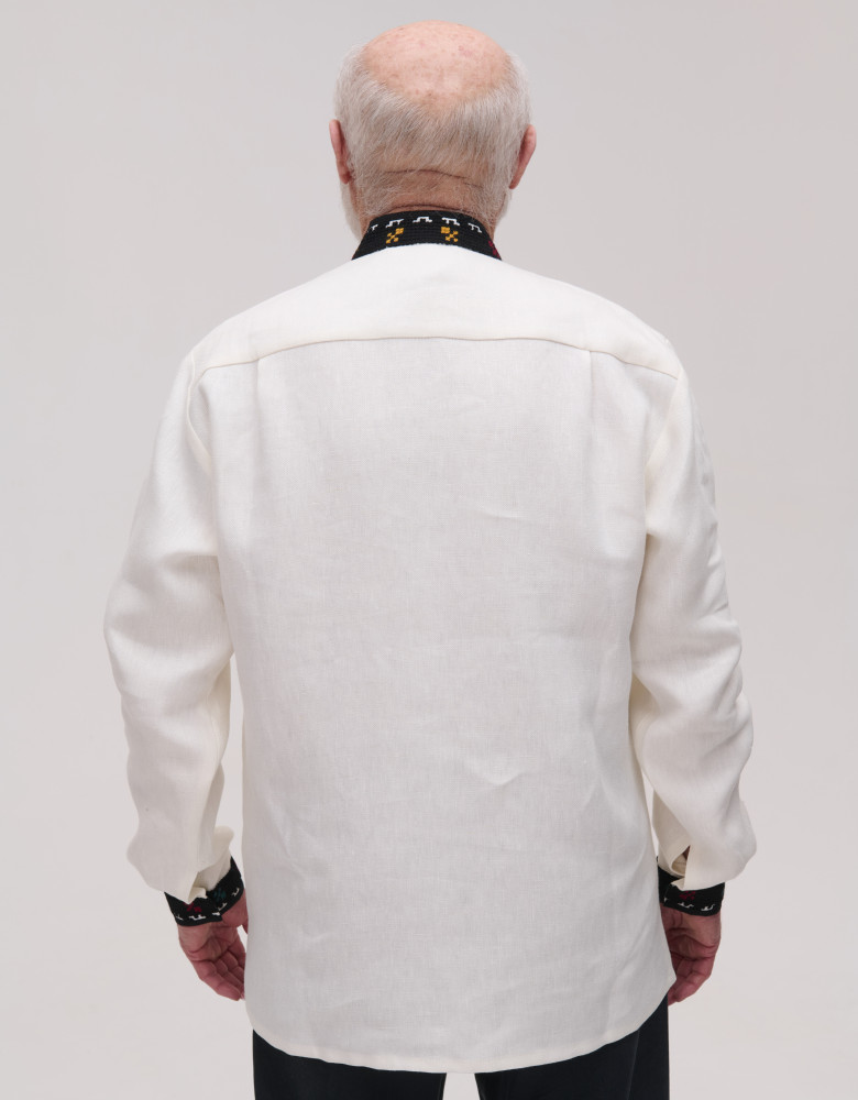 Вишиванка чоловіча лляна з ручною вишивкою Levy - Зображення 5