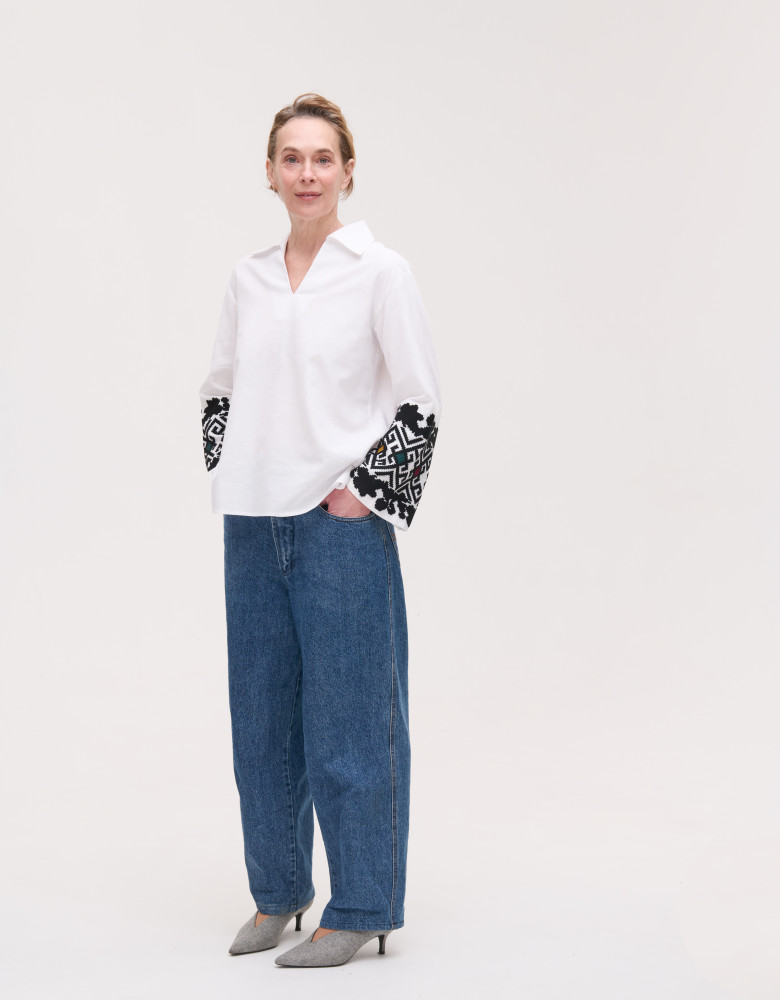 Жіноча вишиванка з ручною вишивкою Heometrychna - Зображення 4