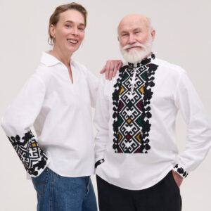 Парні вишиванки з ручною вишивкою Heometrychni