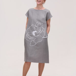 Сукня - туніка лляна сіра Kvitka