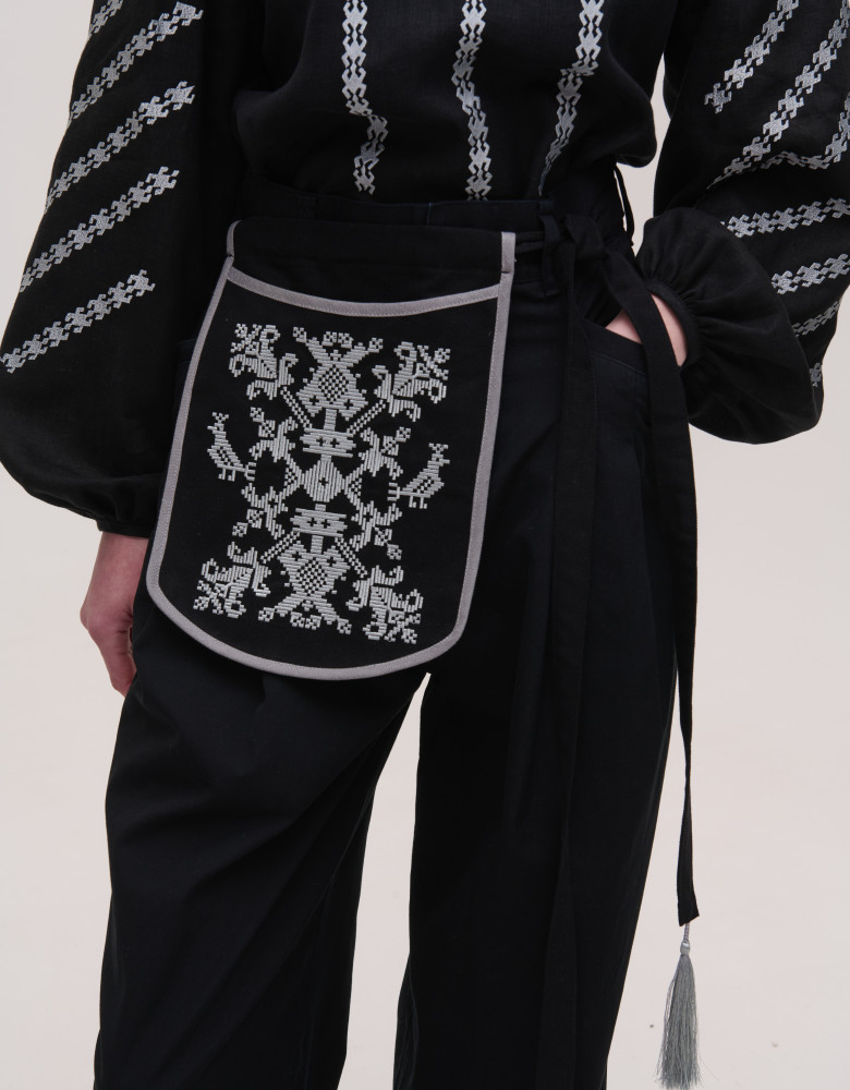 Ладунка з пташечками сіра