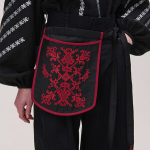 Ладунка з пташечками бордо