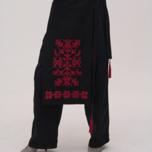 Фартух-запаска з пташечками бордо