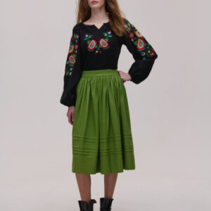 Спідниця зелена лляна Rozmai