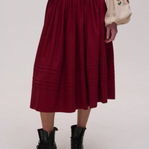 Спідниця бордо лляна Rozmai