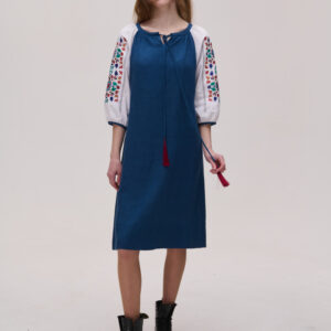 Сукня лляна з вишитими рукавами Yavorivska