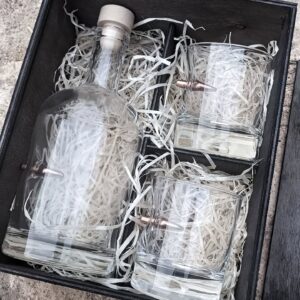 Набір з 2 склянок для віскі + пляшка «Куля»